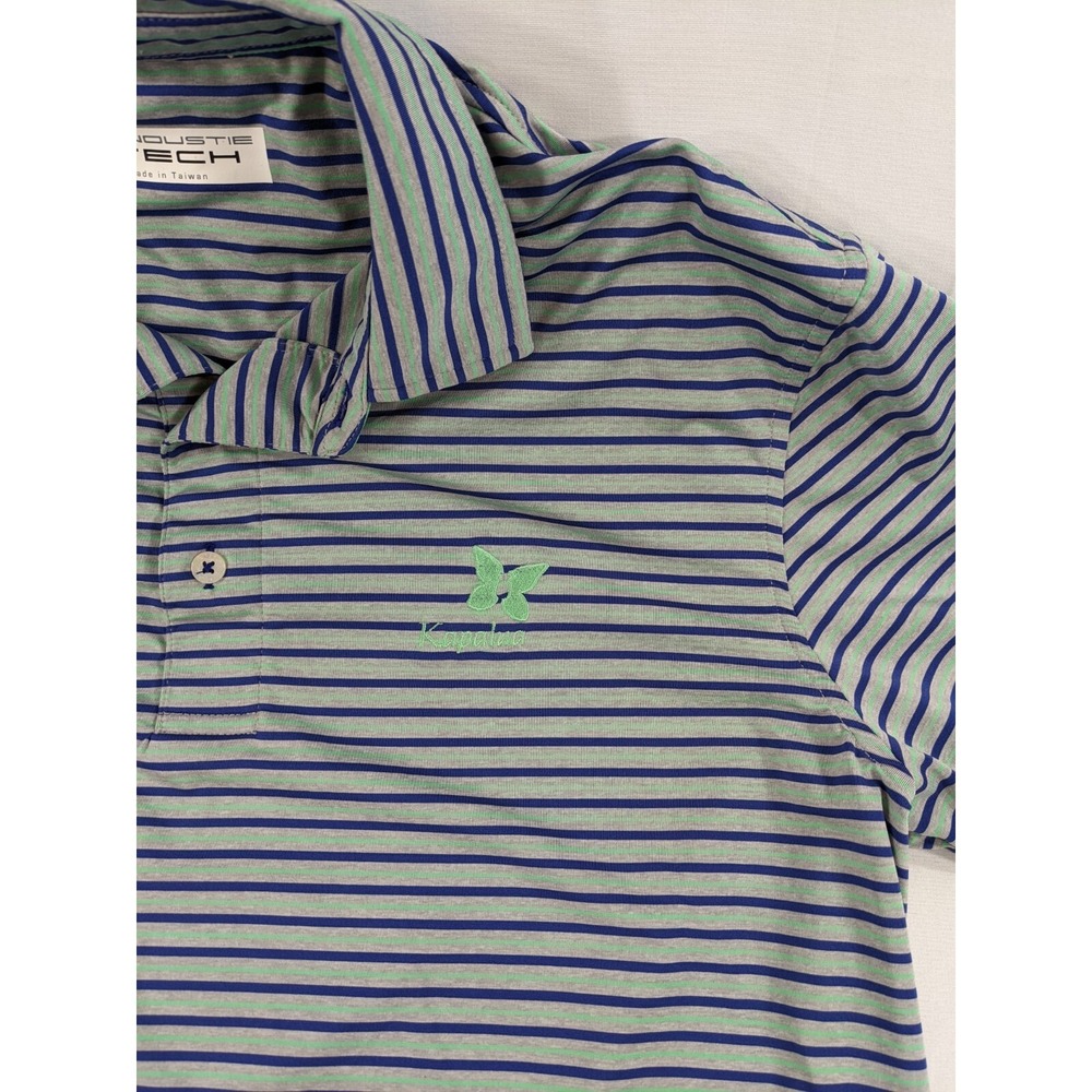 Carnoustie‎ Tech men's polo golf Blue Teal And Gray shirt Small
